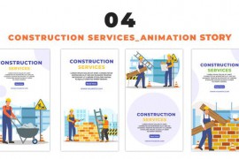Construction Job Labor Flat Design Instagram Story 48662166
