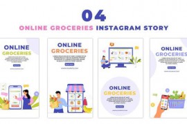 Eye Catching Online Groceries Order Character Instagram Story 47439116