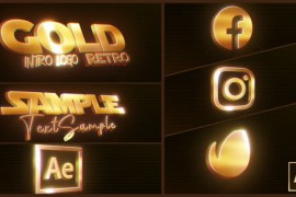 Gold Retro Logo Intro 46704455