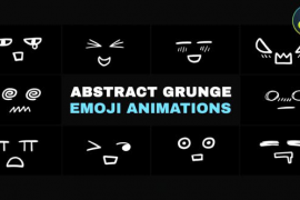 Abstract Grunge Scribble Emoji Animations | DaVinci Resolve 52258575