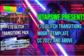 170 Glitch Transitions Pack | MOGRT 48436501
