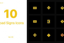 Road Signs Icons for Premiere Pro Vol. 03 45611357