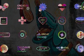 Holographic Sticker Titles for DaVinci Resolve 52160430