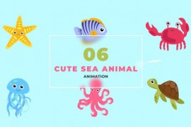Sea Animal Flat Vector Animation Scene 47494422