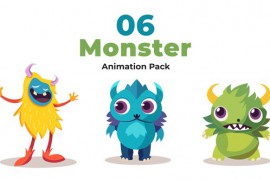 Cartoon Monster Character Animation Scene 47281172