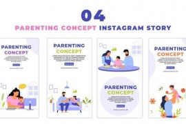 Happy Parents and Kids 2D Character Instagram Story 47455437