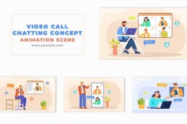 Video Call Meeting Cartoon Character Design Animation Scene 49481031