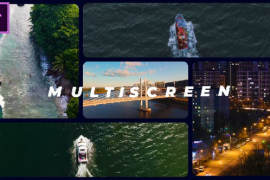 Rhythmic Multiscreen Opener | Split Screen Slideshow MOGRT for Premier Pro 50878872