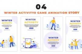 Winter Game Activity Vector Character Design Instagram Story 48658480