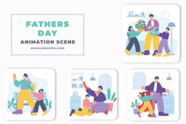Fathers Day Premiere Pro Animation Scene 46460389