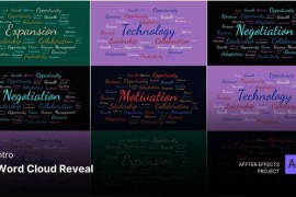 Intro/Opening Video - Word Cloud Reveal After Effects Template 52427520