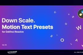 Down Scale Motion Text Presets Vol. 03 for DaVinci Resolve 46705458