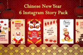 6 Chinese New Year Instagram Stories Pack - Cartoon Animations 42724773