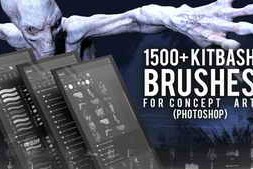 Kitbash Brushes for Concept art for Photoshop