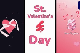 St. Valentine's Day Vertical Logo | Premiere Pro MOGRT 56281269