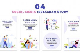 Social Media Addicted Girls Flat Character Instagram Story 47439046