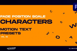 Characters Motion Text: Fade Position Scale Vol. 01 for Premiere Pro 45890310