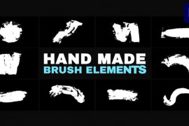 Hand Made Brush Elements | Premiere Pro MOGRT 52553226