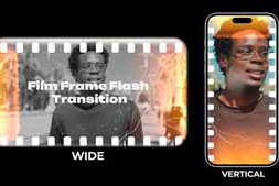 Free Download:Vintage Film Frame Flash Transitions 4K Vertical Version AE 62288833