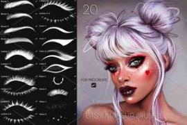 Free Download:CreativeMarket – Easy MakeUp Brushes for Procreate 5495866