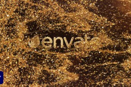 Gold Luxury Elegant Shine Blow Particles Logo Text 50405506