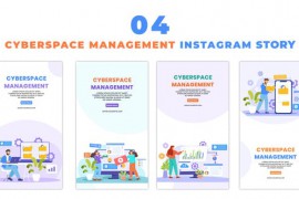 Cyberspace Management Concept Flat Animated Character Instagram Story 48622427