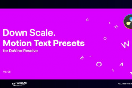 Down Scale Motion Text Presets Vol. 08 for DaVinci Resolve 47042807