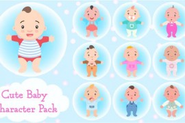 Cute Baby Character Pack 43187735