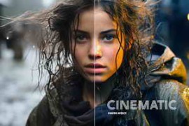 Free Download:Grainy Cinematic Photo Effect for Photoshop