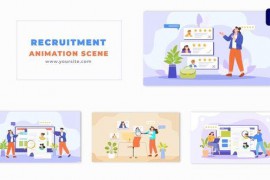 Creative Vector Design HR Recruitment Resume Animation Scene 49481128