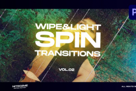 Wipe and Light Spin Transitions Vol. 02 for Premiere Pro 45849904