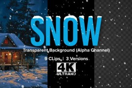 Winter Realistic Snow Falling 4k Particles Alpha Seamless Loop Pack 42052179