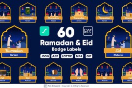 Ramadan & Eid Lottie Badge Labels 51082065