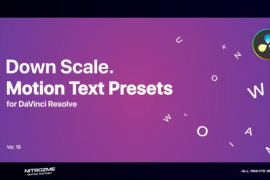 Down Scale Motion Text Presets Vol. 16 for DaVinci Resolve 47490780