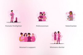 Medicine and Defense - Flat Female Elements Concept 48039344