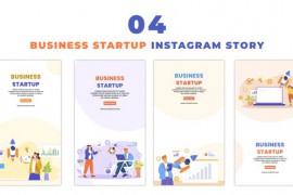Business Startup Flat Vector Character Instagram Story 48623291