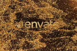Gold Luxury Elegant Shine Blow Particles Logo 50363706