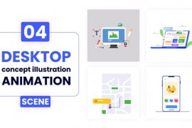 Desktop concept illustration Animation 52214499