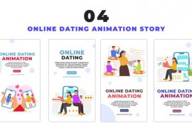Flat Design Character Online Dating Instagram Story 48661430