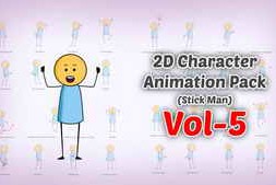 Free Download:2D character Animation Pack Vol 5 (Stick Man) 59580923
