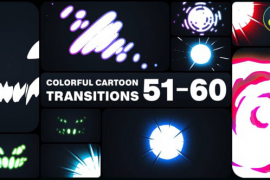 Colorful Cartoon Transitions for DaVinci Resolve 52094334