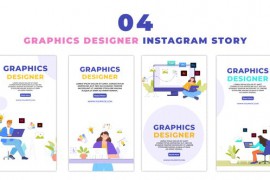 Animated Graphic Designer Character Instagram Story 48057991