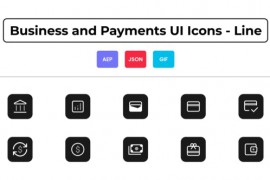 Business and Payments UI Icons - Line 44836383