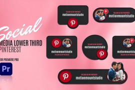 Social Media Lower Thirds Pinterest - Premiere Pro 48886100