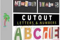 Tropic Colour – Cutout Letters and Numbers