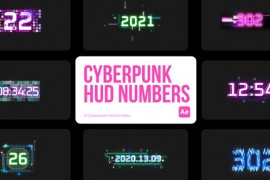 Cyberpunk HUD Numbers for After Effects 44912462