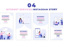 Internet Services and User Vector Instagram Story 47392551