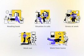 Work from Home - Line Concepts Yellow Accent 47888818