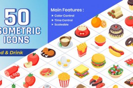 Isometric Icons - Food & Drinks 42354594