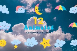 Cute Weather Show Cloud Animation Elements Pack 48803190